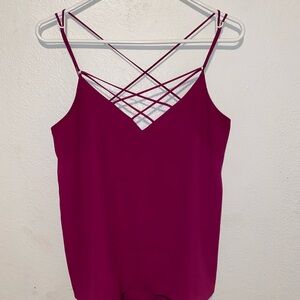Express Pink Backless Camisole with Spaghetti Straps